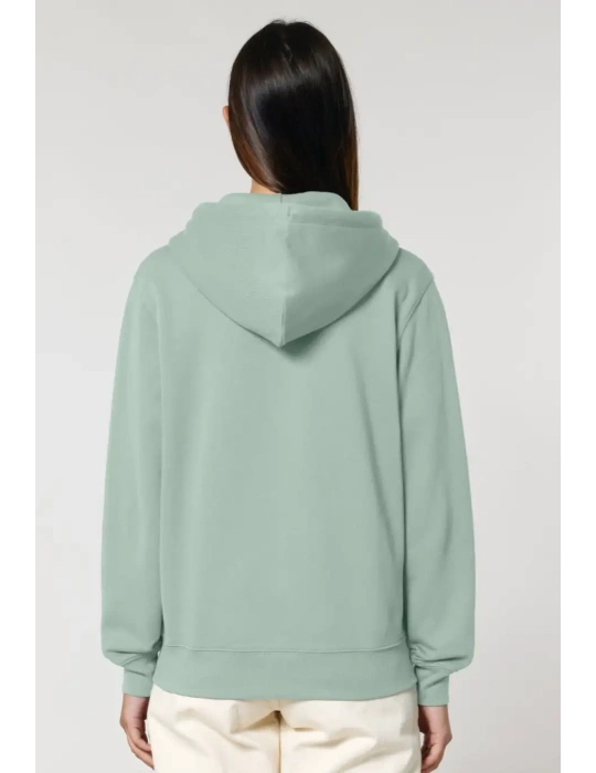 Sweat zippé brodé en coton bio – DARÜ Local Clothing | Mode éthique vendéenne