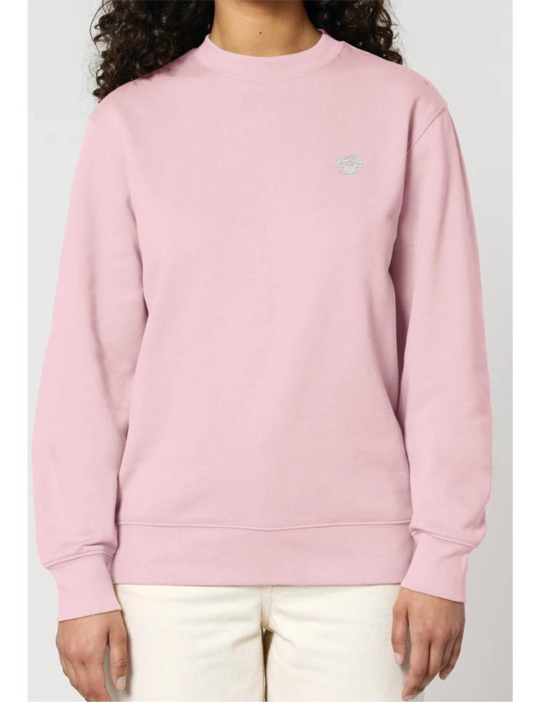 Sweat col rond brodé en coton bio – DARÜ Local Clothing | Mode éthique vendéenne