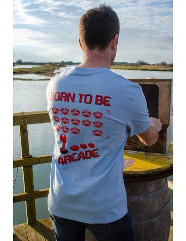Tee-shirt Born To Be Arcade – Style rétro gaming – Coton bio – DARÜ