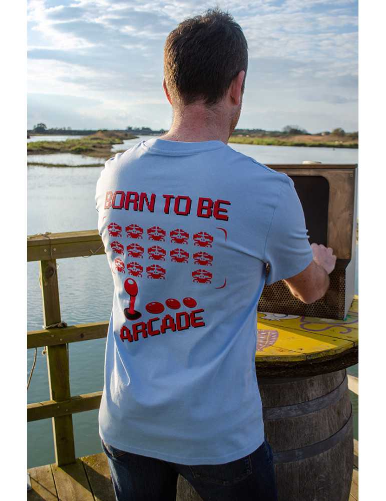 Tee-shirt Born To Be Arcade – Style rétro gaming – Coton bio – DARÜ