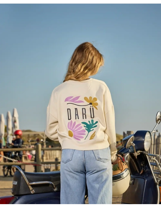 Sweat col rond femme Floral Spirit – 100% coton bio – DARÜ