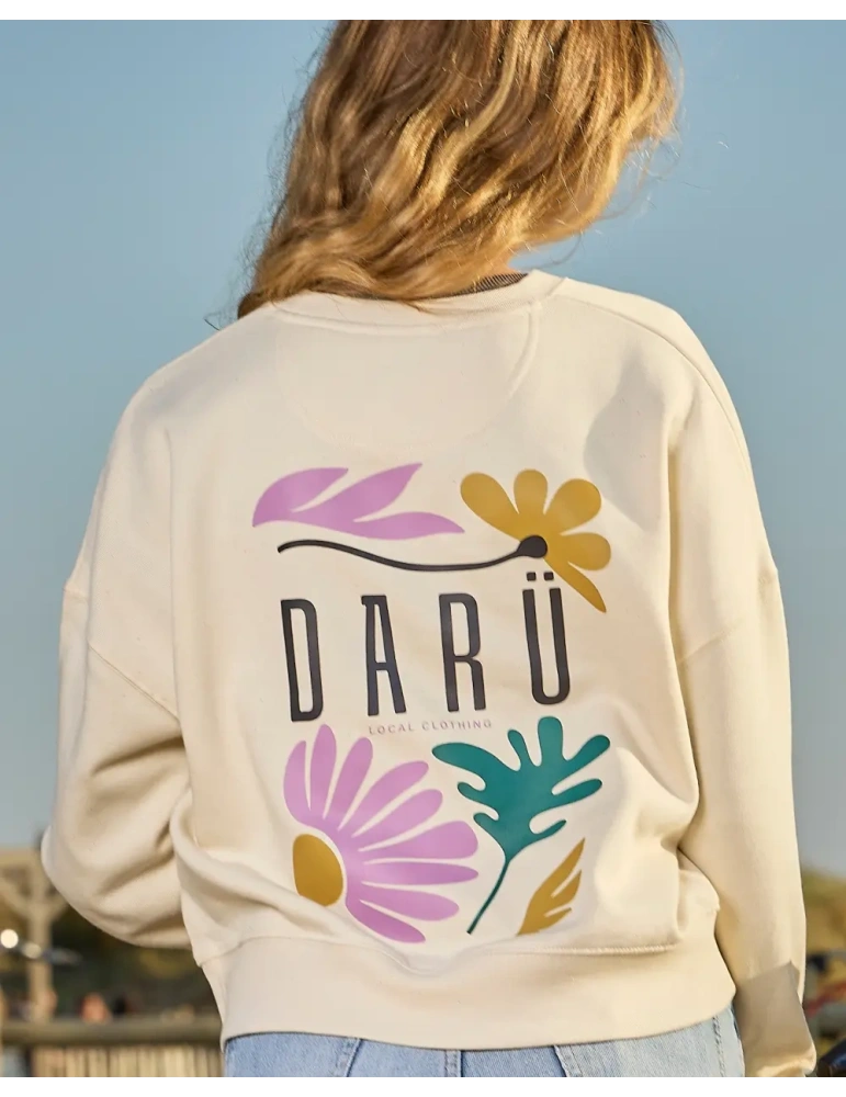 Sweat col rond femme Floral Spirit – 100% coton bio – DARÜ