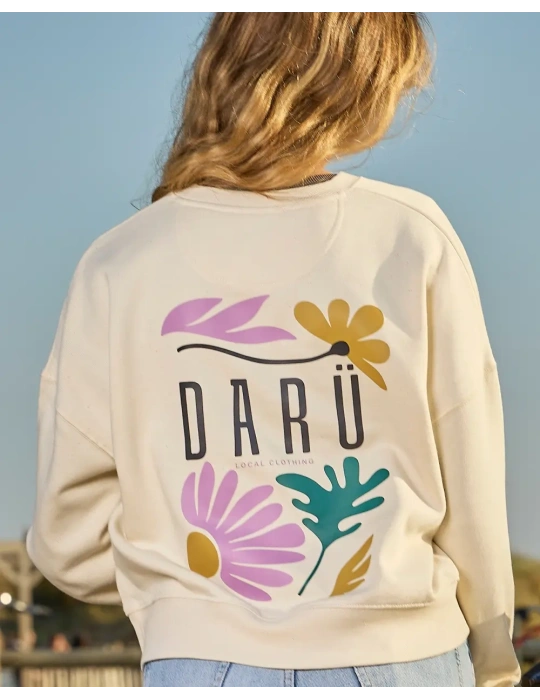 Sweat col rond femme Floral Spirit – 100% coton bio – DARÜ
