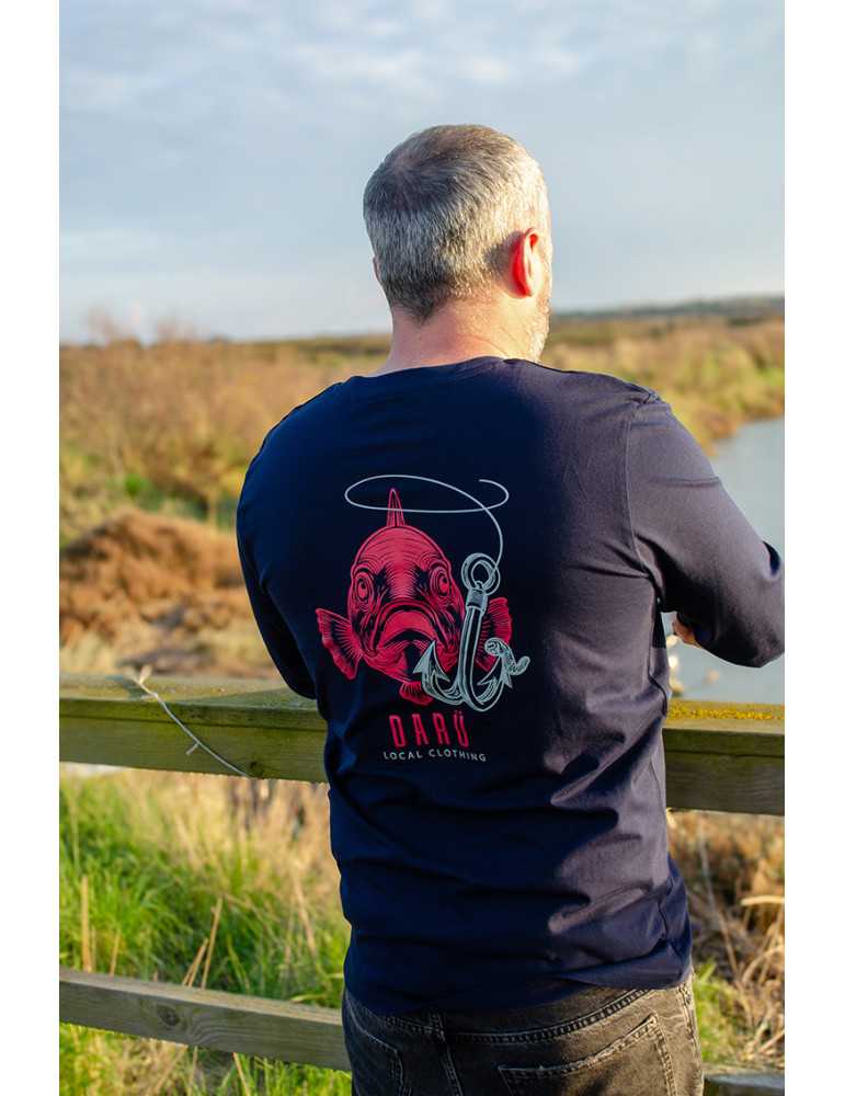 Visuel pêche “Tu mords ou tu files ?” tee-shirt DARÜ