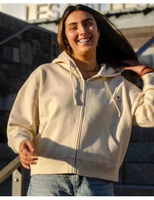 Hoodie zippé femme Floral Spirit – DARÜ Local Clothing