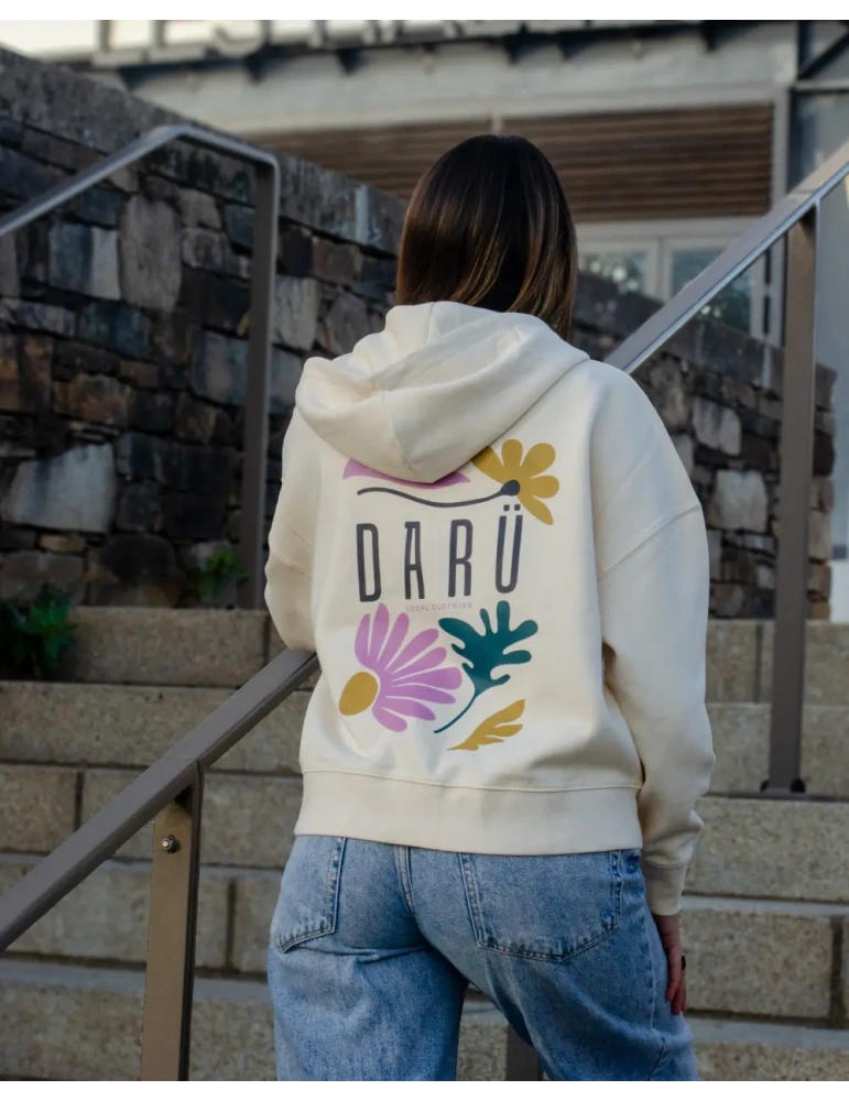 Hoodie zippé femme Floral Spirit – DARÜ Local Clothing