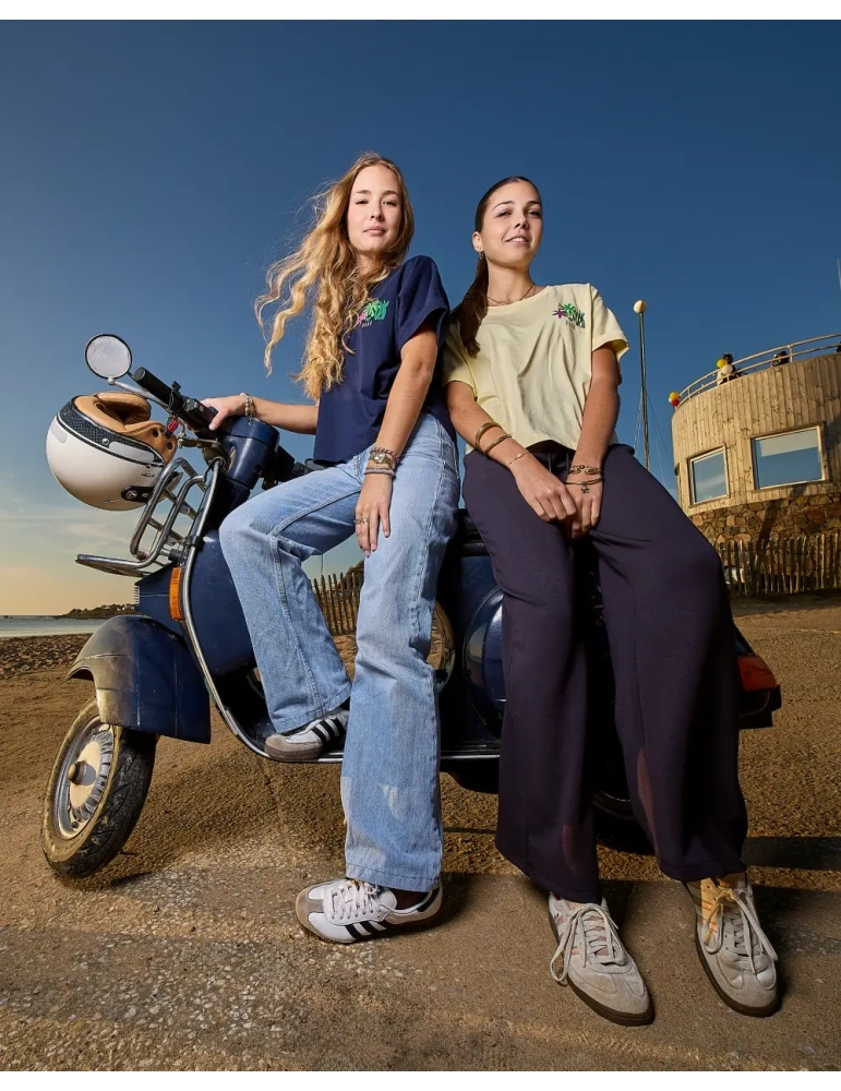 Tee-shirt oversize coton bio – Motif algues – DARÜ