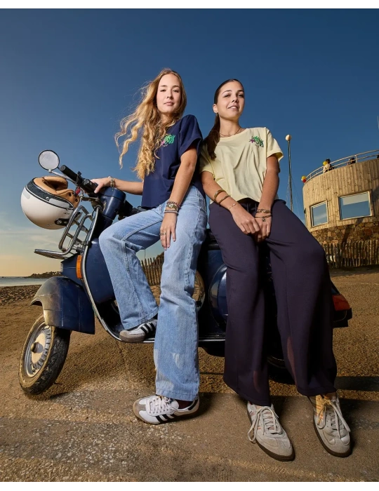 Tee-shirt oversize coton bio – Motif algues – DARÜ