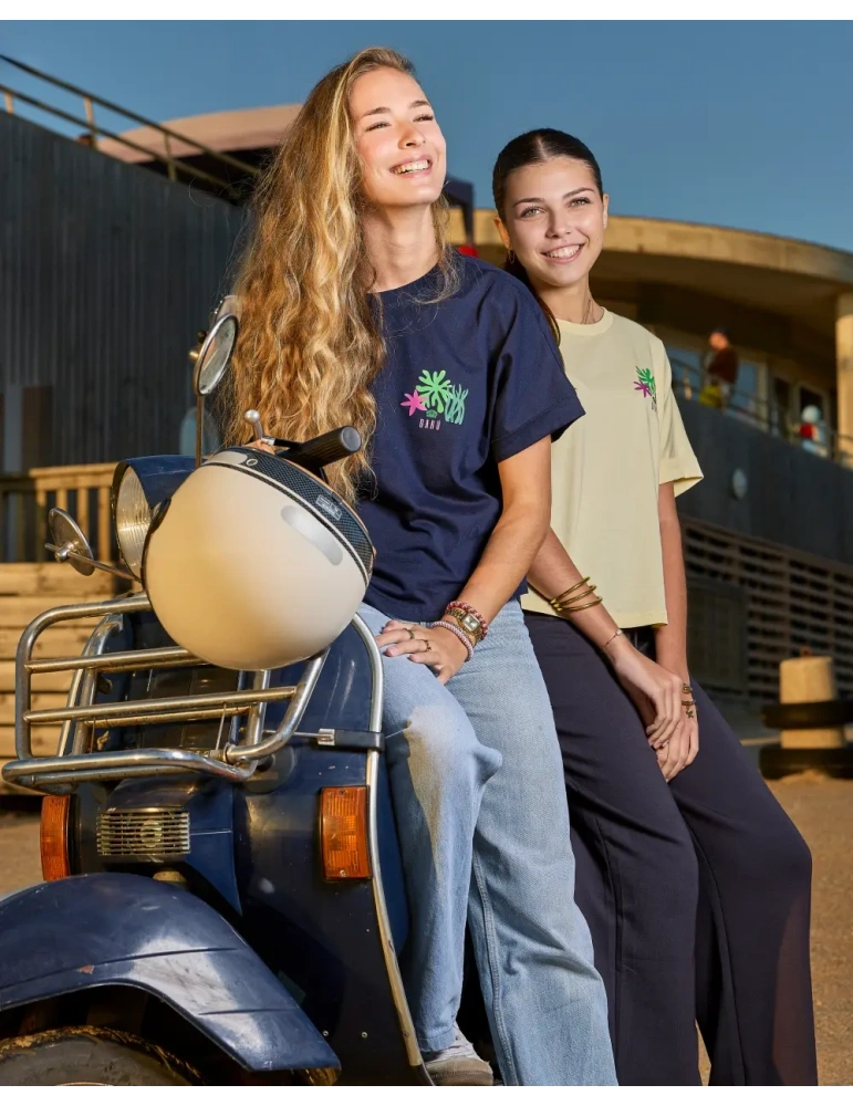 Tee-shirt oversize coton bio – Motif algues – DARÜ