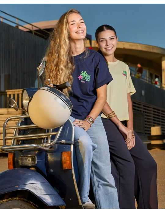 Tee-shirt oversize coton bio – Motif algues – DARÜ